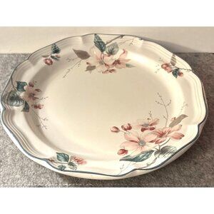 Mikasa Pink Dog Wood Design 12.5" Round Platter  # 3149